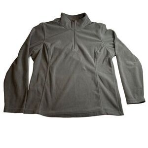 Emily B Activewear Women's XL Gray Pull On Jacket Half Zipper Fleece